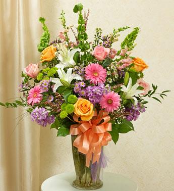 Beautiful Blessings Vase Arrangement - Pastel Flower Bouquet