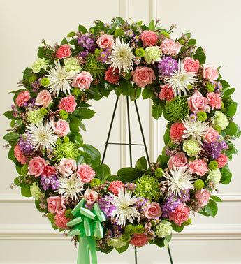 Serene Blessings - Pastel Funeral Wreath