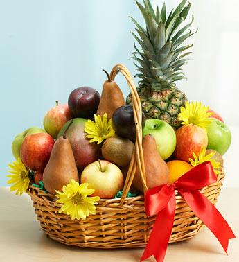 Deluxe All-Fruit Basket with Fresh & Ripe Fruits