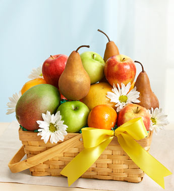 Fruit Basket  Flower Bouquet