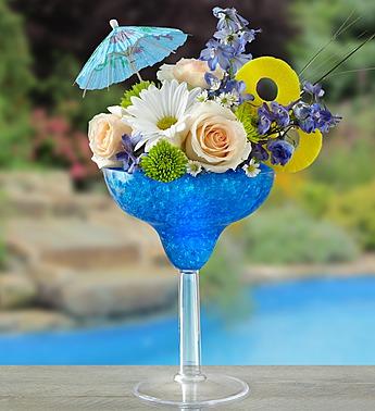 Blue Hawaiian Floral Margarita