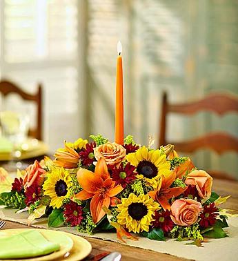 Fields of Europe for Fall Centerpiece Flower Bouquet