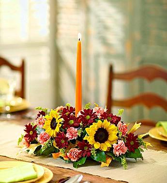 Fields of Europe for Fall Centerpiece Flower Bouquet