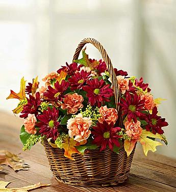 Fields of Europe for Fall Basket Flower Bouquet
