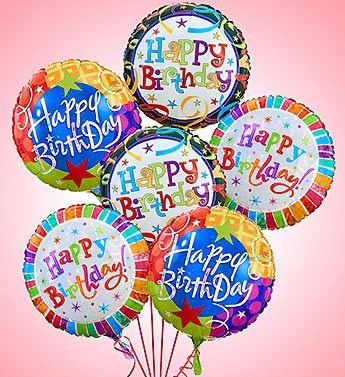 Air-Rangement® - Birthday Mylar Balloons Flower Bouquet