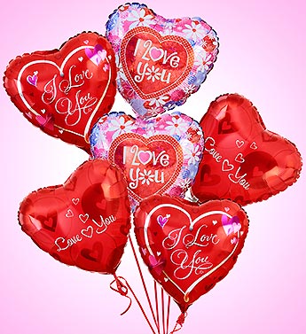 Air-Rangement® - Love & Romance Mylar Balloons Flower Bouquet