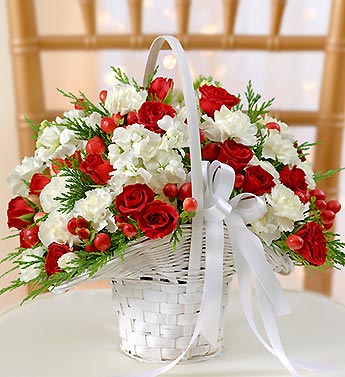 Holiday Flower Girl Basket