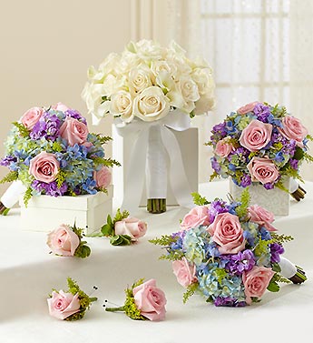 Bridal Party Personal Package Pastel Flower Bouquet