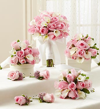 Bridal Party Personal Package Pink Flower Bouquet