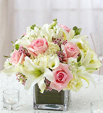 Pink and White Centerpiece Package Flower Bouquet
