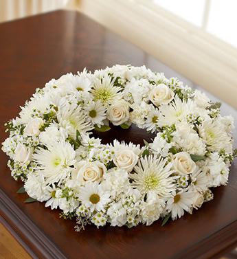 Cremation Wreath - All White
