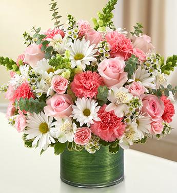 Cherished Memories - Pink and White Flower Bouquet