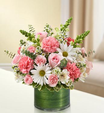 Cherished Memories - Pink and White Flower Bouquet