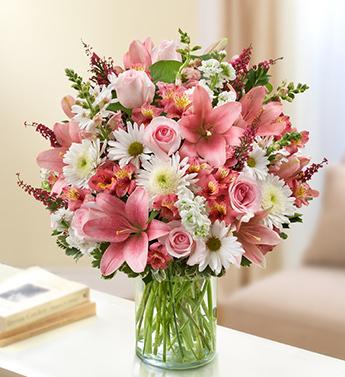 Sincerest Sorrow - Pink and White Flower Bouquet