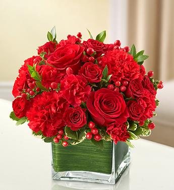 Healing Tears - All Red Flower Bouquet