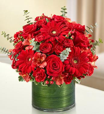 Cherished Memories - All Red Flower Bouquet