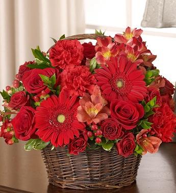 Peace, Prayers & Blessings - All Red Flower Bouquet