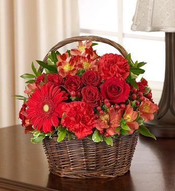 Peace, Prayers & Blessings - All Red Flower Bouquet