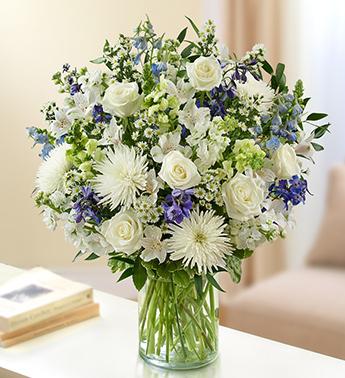 Sincerest Sorrow - Blue and White Flower Bouquet