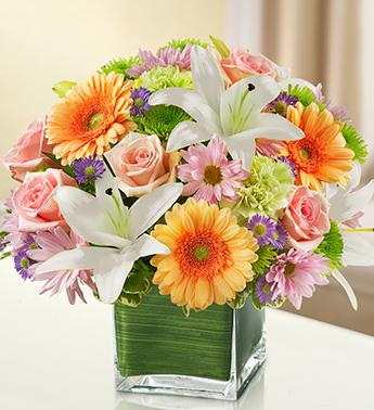 Healing Tears - Multicolor Pastel Flower Bouquet
