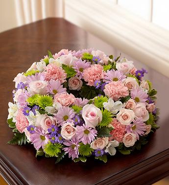 Cremation Wreath - Multicolor Pastel Flower Bouquet