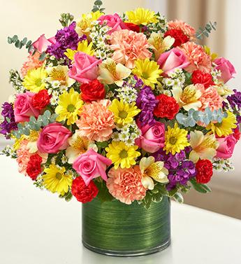 Cherished Memories - Multicolor Bright Flower Bouquet