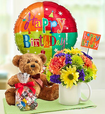 Mugable to Say Happy Birthday Flower Bouquet