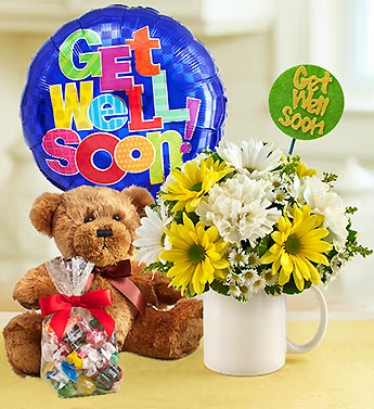 Mugable to Say Get Well Flower Bouquet