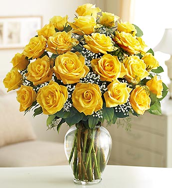 Ultimate Elegance Long Stem Yellow Roses Flower Bouquet
