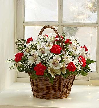 Fields of Europe™ for Christmas Basket Flower Bouquet