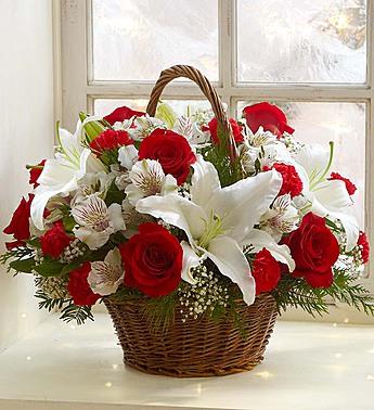 Fields of Europe™ for Christmas Basket Flower Bouquet