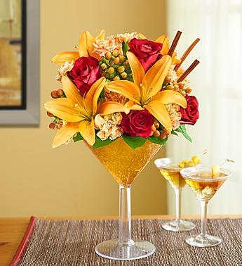 Martini Bouquet Pumpkin Spice Flower Bouquet