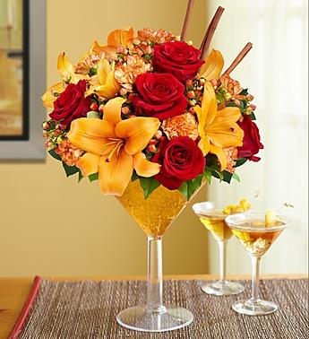 Martini Bouquet Pumpkin Spice Flower Bouquet