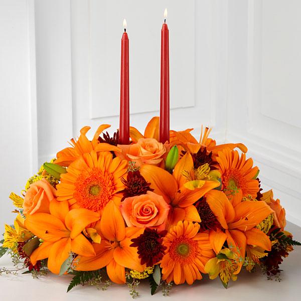 Bright Autumn Centerpiece Flower Bouquet
