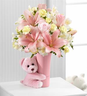 The FTD® Baby Girl Big Hug™ Bouquet