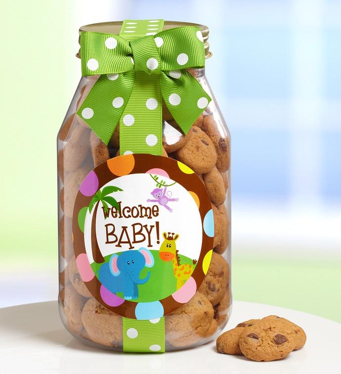 Welcome Baby! Chocolate Chip Cookie Jar Flower Bouquet