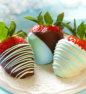 Baby Blue Chocolate Covered Strawberries
