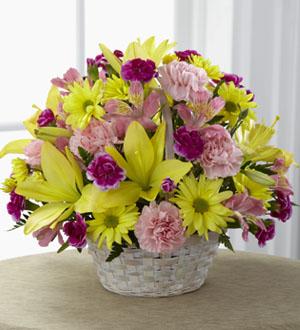 The FTD® Basket of Cheer® Bouquet Flower Bouquet