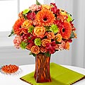 The FTD® Orange Escape Bouquet - VASE INLCUDED Flower Bouquet