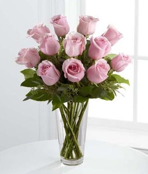 The Long Stemmed Pink Rose Vase Bouquet Flower Bouquet