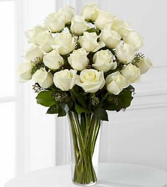 The FTD® White Rose Bouquet Flower Bouquet