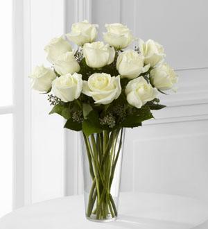 The FTD® White Rose Bouquet Flower Bouquet