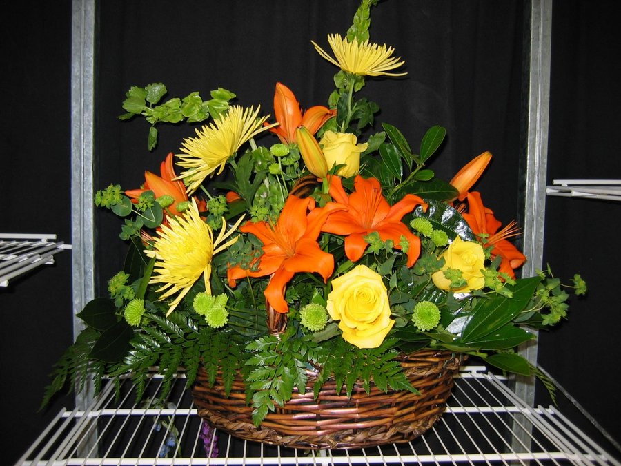 Autumn Basket Flower Bouquet
