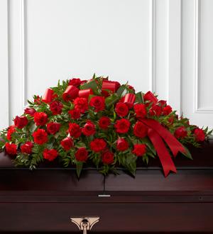 The FTD® Dearly Departed™ Casket Spray Flower Bouquet