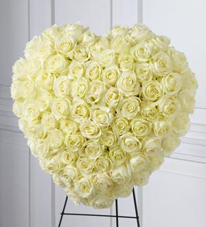 The FTD® Elegant Remembrance™ Standing Heart Flower Bouquet