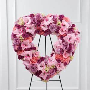 The FTD® Eternal Rest™ Standing Heart Flower Bouquet