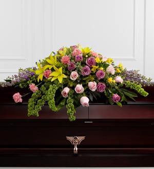 The FTD® Forever Beloved™ Casket Spray Flower Bouquet