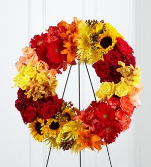 The FTD® Rural Beauty™ Wreath Flower Bouquet