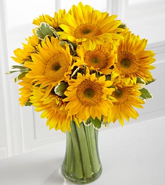 Endless Summer Sunflower Bouquet - 9 Stems - VASE INCLUDED
