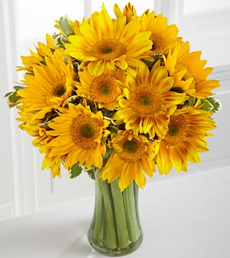 Endless Summer Sunflower Bouquet - 9 Stems - VASE INCLUDED Flower Bouquet